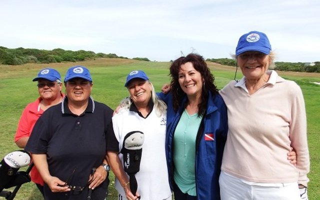  Kim Maclean se span, met vlnr Karen, Kim, Madelein (organiseerder) en Rita. Agter is Mary-Anne